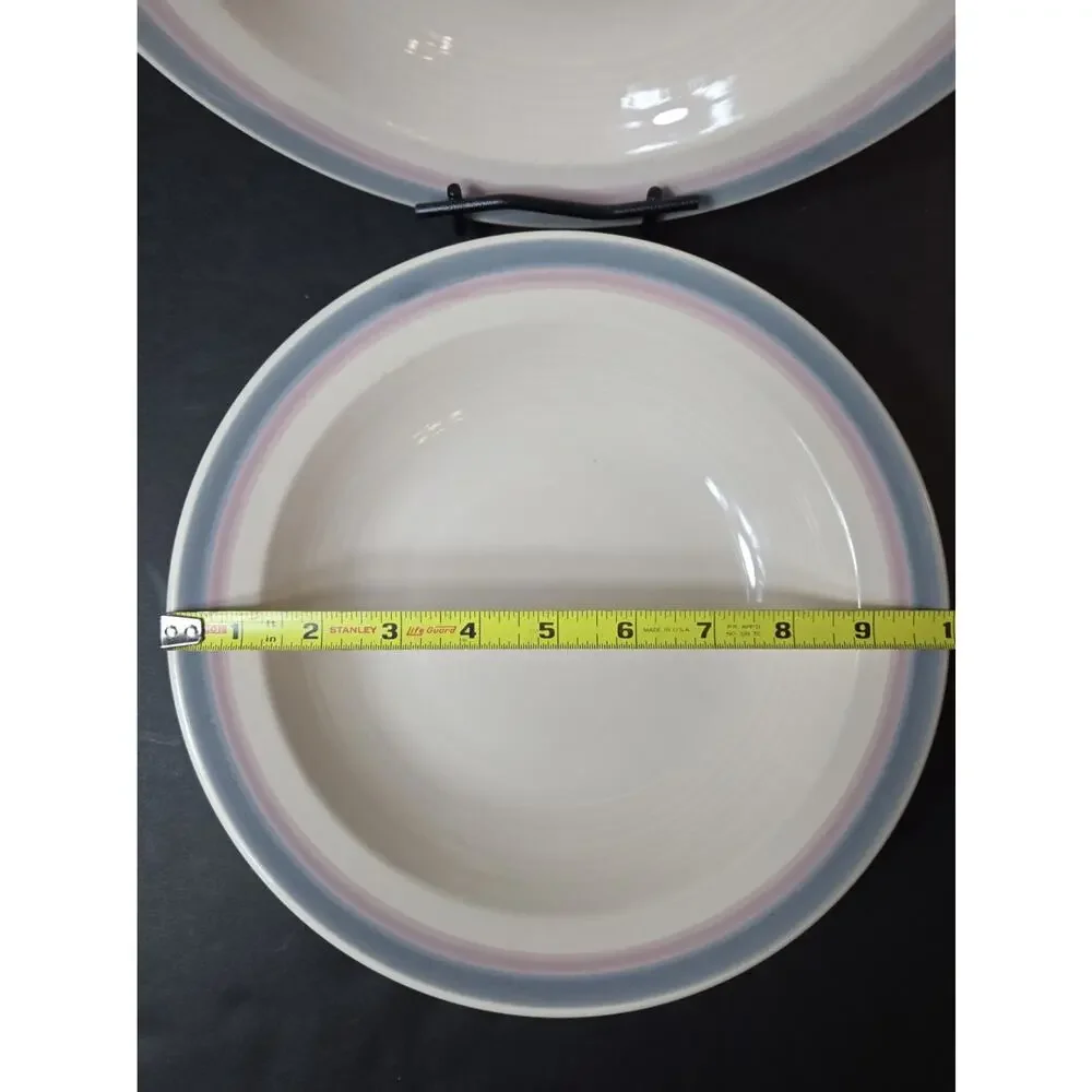 2 Pfaltzgraff Aura Pink Pasta Bowls - 10” Discontinued (Read Description)